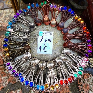 Bosnia: spoons sold in street markets