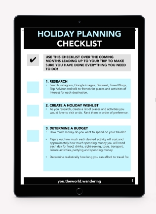 Holiday Planner you.theworld.wandering